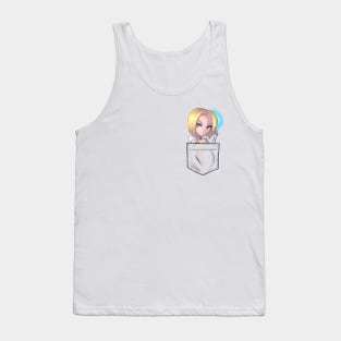 Pocket White Queen Tank Top